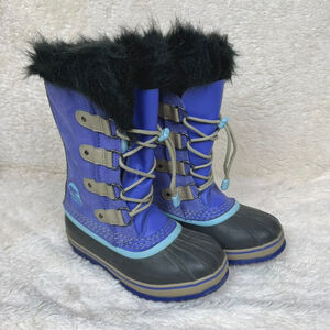 Kids Sorel Joan of Arctic purple faux fur winter boots-3